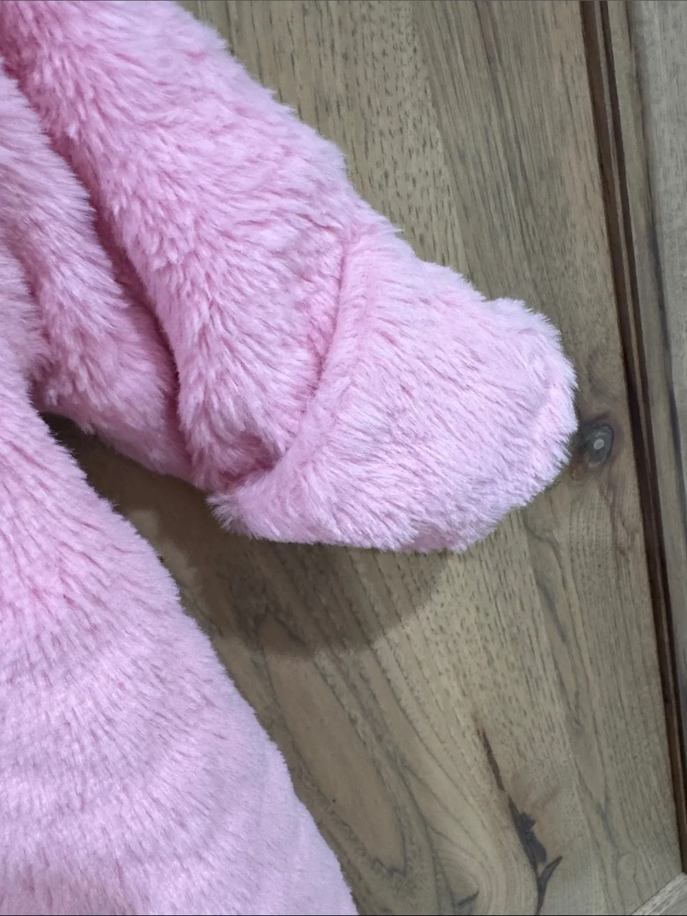 wonder nation Pink Plush Hooded Baby One-Piece with Ears